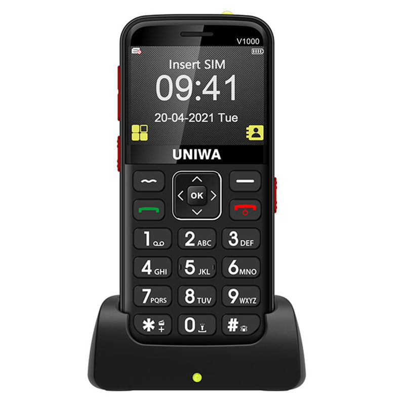 UNIWA V1000 4G 2.31 Inch Big Button Cell Phone for Seniors Big Button Bar Phone US Version UNIWA V1000 4G 2.31 Inch Big Button Cell Phone for Seniors Big Button Bar Phone US Version